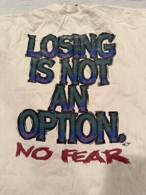 Vintage 1994 No Fear "Losing Is Not an Option" graphic T-shirt size XL